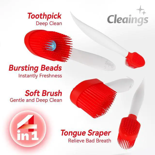 Alt view image 7 of 7 - 32 Pcs (2 Pack of 16) Disposable Mini Toothbrush - Built-in Mint Toothpaste & Pick - Compact Travel Size Toothbrush for Adults, Kids & Travel Essentials-Intense Mint Flavor