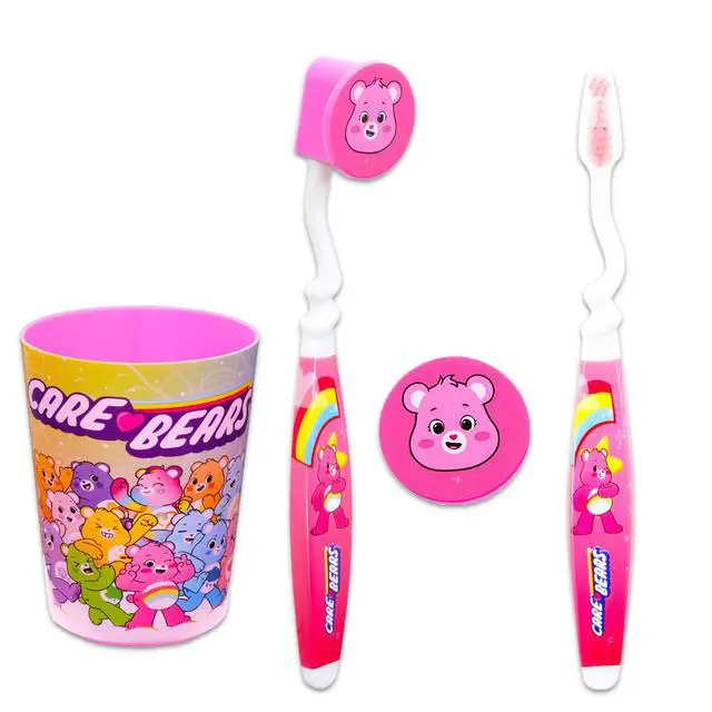 Alt view image 2 of 5 - Kids Toothbrush and Cup Kit - Official, Multicolor, Manual Toothbrush, Cup, Stickers, Cat Door Hanger, Ages 3+