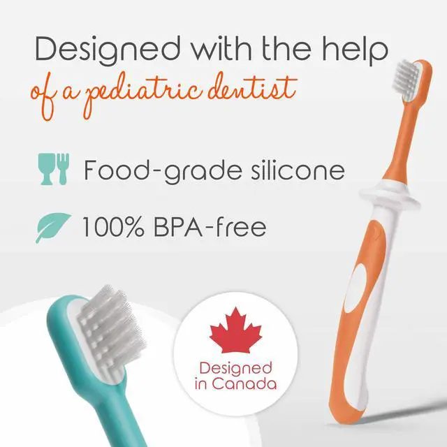 Alt view image 3 of 7 - Toddler Toothbrushes 1-2 Years (4-Pack) - BPA-Free & Safety-Tested Kids Toothbrush Kit, Designed by a Pediatric Dentist, Soft-Grip Toothbrush for Kids, My First Toothbrush Set