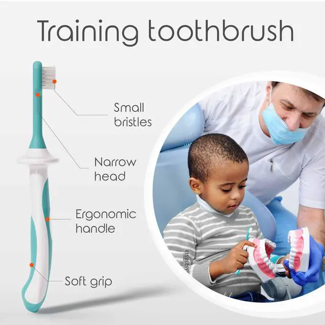Alt view image 5 of 7 - Toddler Toothbrushes 1-2 Years (4-Pack) - BPA-Free & Safety-Tested Kids Toothbrush Kit, Designed by a Pediatric Dentist, Soft-Grip Toothbrush for Kids, My First Toothbrush Set