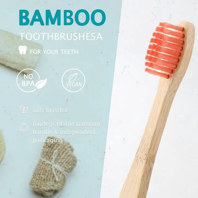 Alt view image 4 of 7 - 20 Pieces Kids Bamboo Soft Bristles Toothbrushes Toddler Toothbrush Manual Travel Toothbrushes for Kids Children Home School Travel Teeth Oral Dental Care, 5.7 Inch, Individually Wrapped