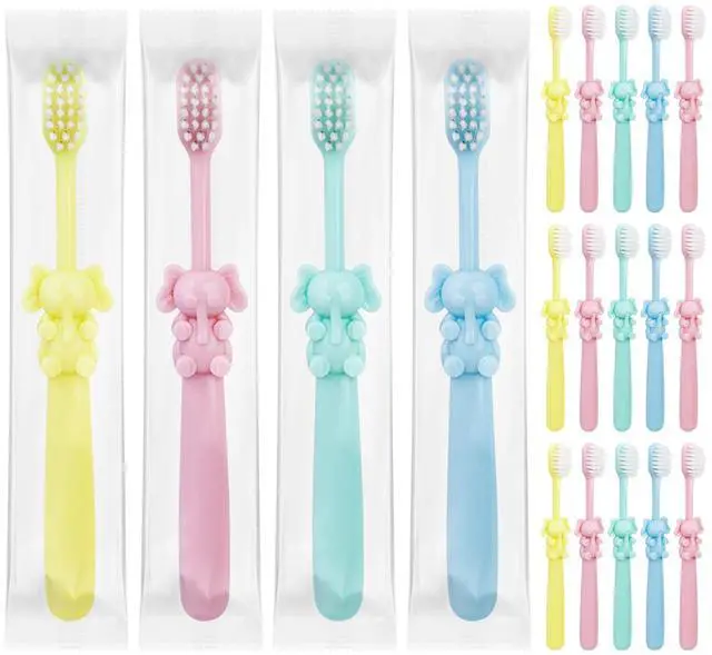 Main image of 20 pcs Disposable Kids Toothbrushes Bulk Individually Wrapped,Kids Toothbrush for Age 2+ Toddler Children Toothbrush Set Soft Bristles Boys Girls Toothbrush