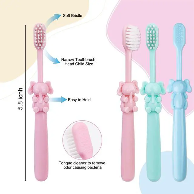 Alt view image 2 of 7 - 20 pcs Disposable Kids Toothbrushes Bulk Individually Wrapped,Kids Toothbrush for Age 2+ Toddler Children Toothbrush Set Soft Bristles Boys Girls Toothbrush