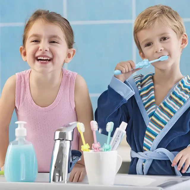 Alt view image 5 of 7 - 20 pcs Disposable Kids Toothbrushes Bulk Individually Wrapped,Kids Toothbrush for Age 2+ Toddler Children Toothbrush Set Soft Bristles Boys Girls Toothbrush