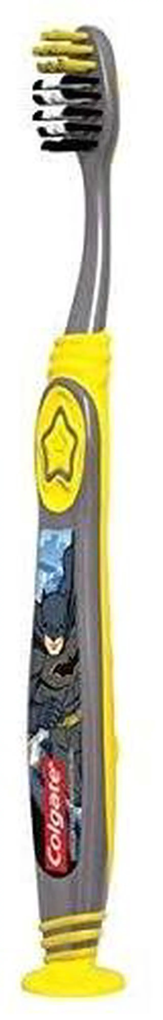 Main image of Batman Toothbrush for Children with Suction Cup, Kids 5+ Years Old, Extra Soft, Pack of 6