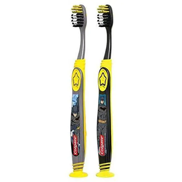 Alt view image 4 of 4 - Batman Toothbrush for Children with Suction Cup, Kids 5+ Years Old, Extra Soft, Pack of 6