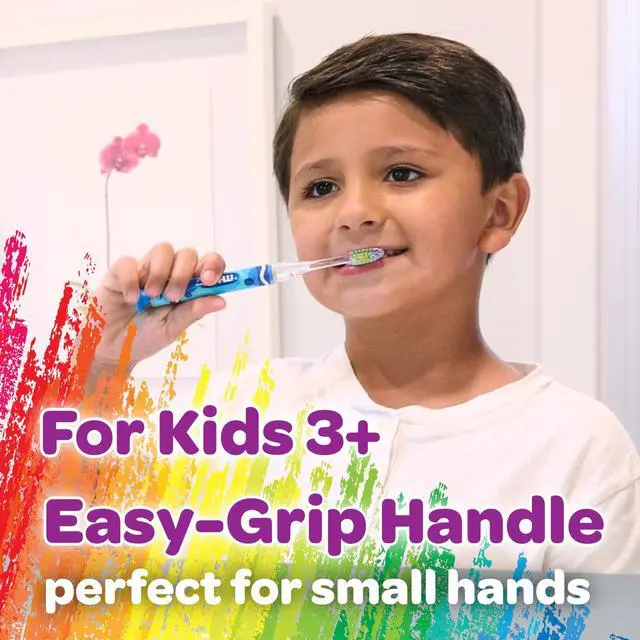 Alt view image 3 of 7 - Crayola Timer Light Kids Toothbrush, Soft-Bristled Toothbrush with Suction Cup Base for Ages 3+, 1 Count (Pack of 4)