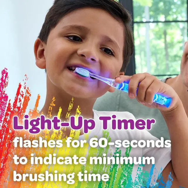 Alt view image 5 of 7 - Crayola Timer Light Kids Toothbrush, Soft-Bristled Toothbrush with Suction Cup Base for Ages 3+, 1 Count (Pack of 4)