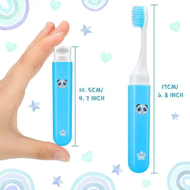 Alt view image 2 of 7 - 8 Pack Soft Travel Toothbrushes Mini Portable Toothbrush with Case Camping Pocket Toothbrush for Home School Business Trip Hiking, 4 Colors