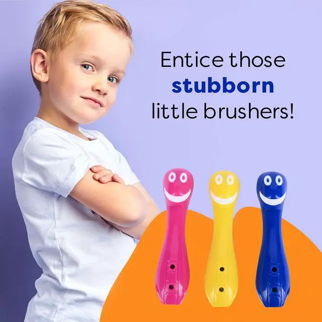 Alt view image 6 of 7 - Kids' Soft Toddler Toothbrush, Gentle Bristles for Home, School, Camp, Sleepovers - Folding Handles for Tiny Hands (3 Pack)