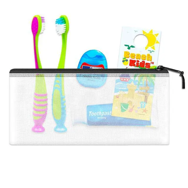 Alt view image 2 of 3 - Oral Care Traveling Kit for Kids - Bundle with 2 Travel Toothbrushes, 1 Floss Pack, Toothpaste, Travel Bag, More | TSA Friendly Toothbrush Set for Boys and Girls
