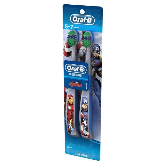 Alt view image 3 of 5 - Kid's Manual Toothbrush Featuring Marvel's Spiderman, Soft Bristles, for Children and Toddlers 3+, 2 Count