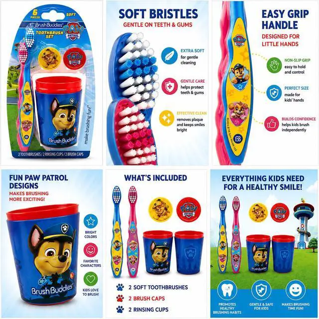 Alt view image 5 of 7 - Paw Patrol Manual Toothbrush Cup Set for Kids Ages 2+