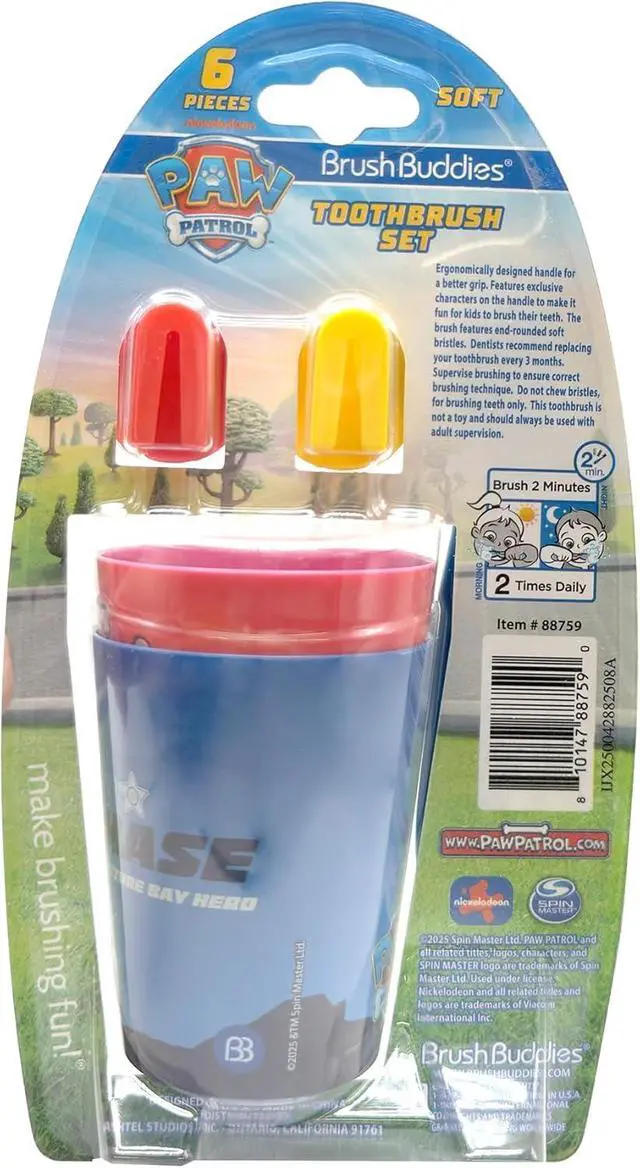 Alt view image 6 of 7 - Paw Patrol Manual Toothbrush Cup Set for Kids Ages 2+