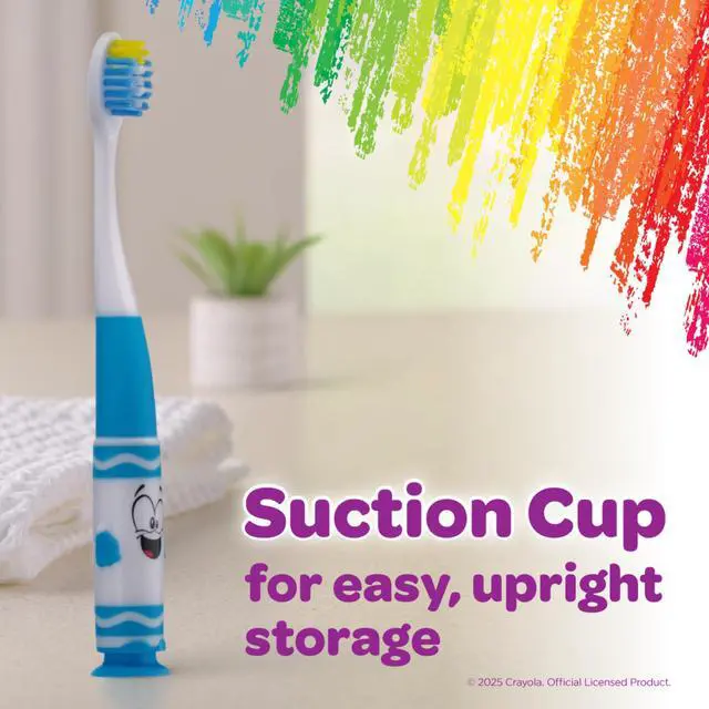 Alt view image 2 of 7 - Crayola Pip-Squeaks Kids Toothbrush, Ultra-Soft Bristles with Compact Head for Ages 3+, 1 Count (Pack of 4)