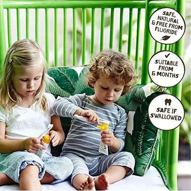 Alt view image 7 of 7 - Natural Certified Kids Toothpaste: Banana - Organic Banana Flavoring, 40% Xylitol, Gluten Free, Vegan, Fluoride Free, SLS Free, Sugar Free - 1.76 oz (Pack of 1)