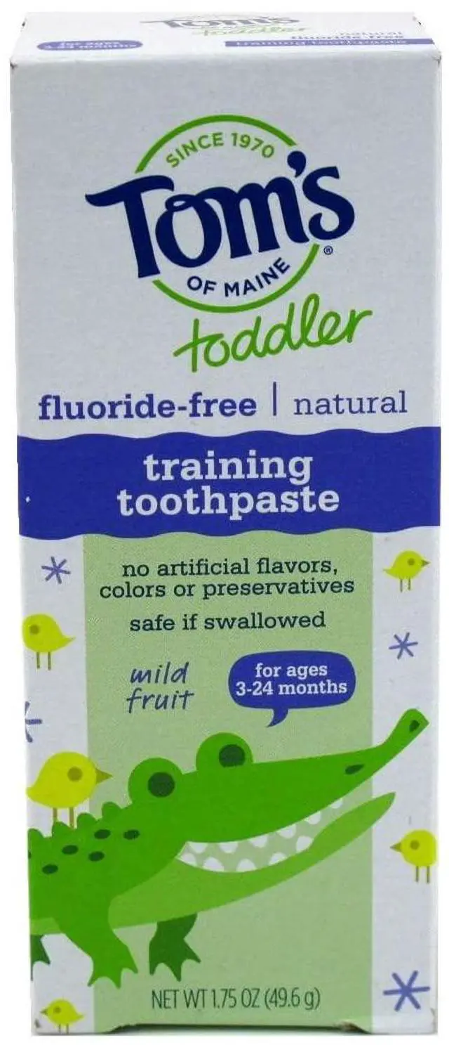 Alt view image 3 of 3 - Flouride Free Children's Toothpaste, Mild Fruit Flavor - 1.75 oz - 2 pk
