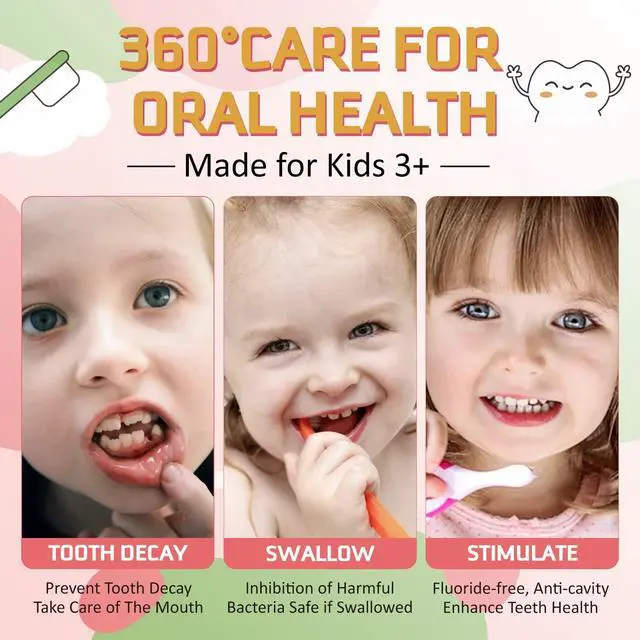 Alt view image 4 of 7 - Foam Toothpaste Kids 2 Pack, Toddler Foam Toothpaste with Fluoride Kids Foaming Toothpaste with Fruit Flavor Ultra-fine Mousse Foam Toothpastes Anti-Cavity for Kids Ages 3+ Strawberry & Watermelon