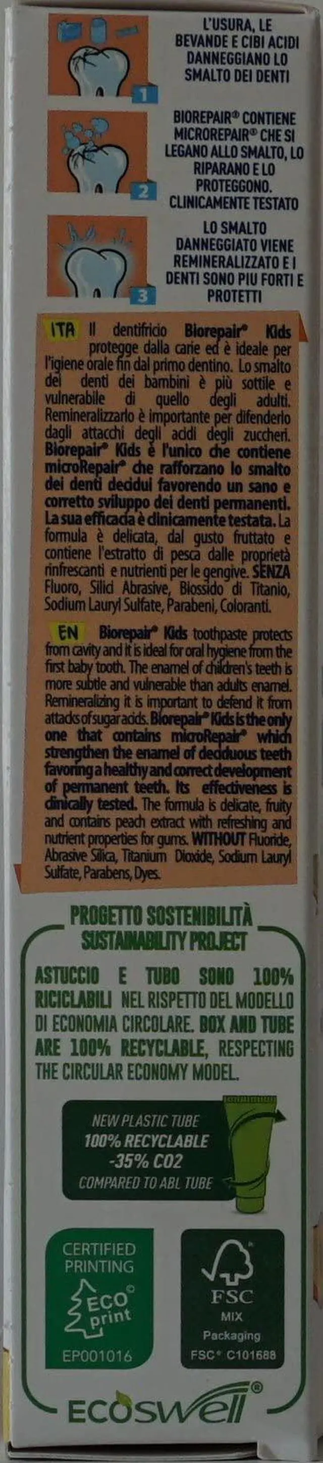 Alt view image 4 of 6 - Kids 0-6 Oral Care Toothpaste Peach 1.7fl.oz 50ml, Pack of 2