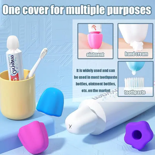 Alt view image 6 of 7 - Toothpaste Lids Self-Sealing Toothpaste Caps, No Waste Dispenser, Easy to Use Food Grade Silicone, Mess Free Toothpaste Squeezer Cap for Kids & Adults, Bathroom Accessories (12)