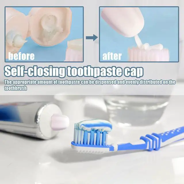 Alt view image 7 of 7 - Toothpaste Lids Self-Sealing Toothpaste Caps, No Waste Dispenser, Easy to Use Food Grade Silicone, Mess Free Toothpaste Squeezer Cap for Kids & Adults, Bathroom Accessories (12)