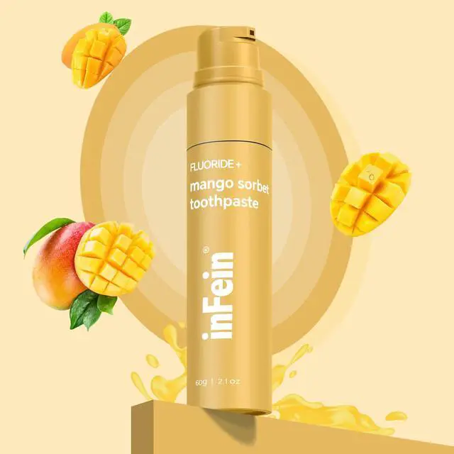 Alt view image 4 of 4 - Mango Sorbet Flavoured Fluoride Toothpaste, Tropical Flavor for a Smooth, Fresh Smile