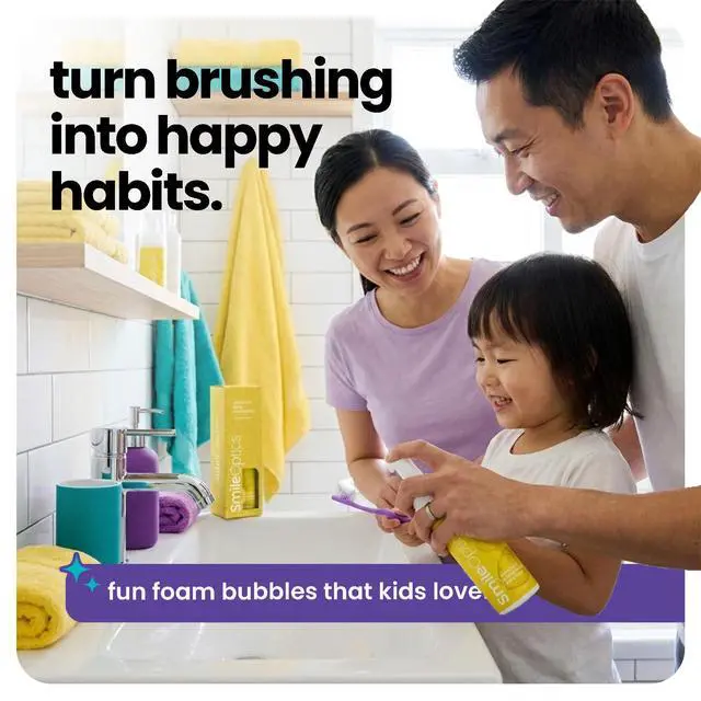 Alt view image 3 of 7 - Lemon Burst Kids' Foam Paste - Fluoride Free Foam Toothpaste, Foam Toothpaste Kids, Gentle Oral Care, Natural Ingredients, Easy to Use, Ideal for Daily Dental Hygiene