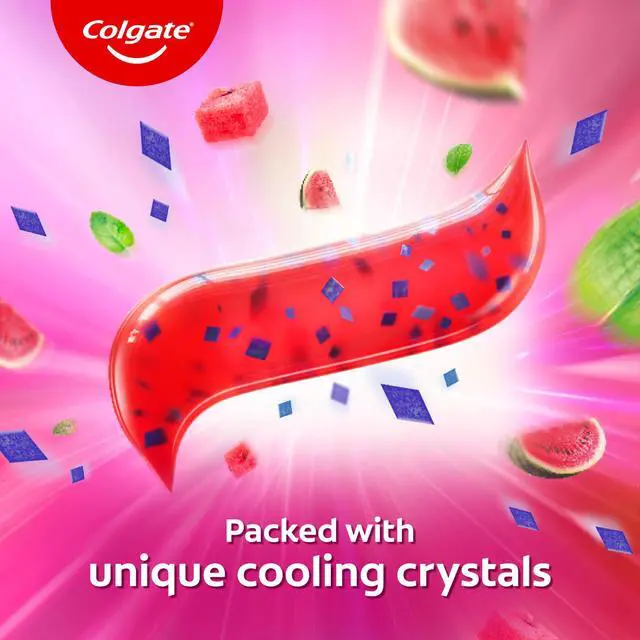 Alt view image 3 of 7 - MaxFresh Watermelon Blast Gel Toothpaste, with Cooling Crystals, Watermelon Flavour, and Ultrafreeze Technology for Intense Freshness, Vegan, Gluten-Free 100g/3.5oz