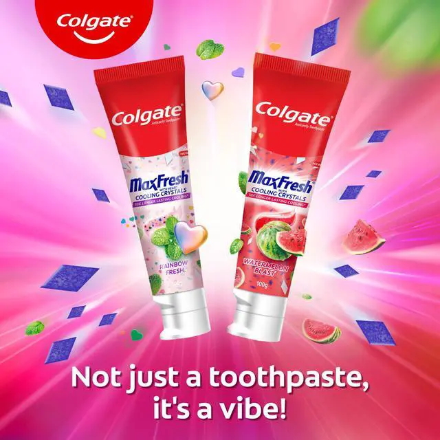 Alt view image 7 of 7 - MaxFresh Watermelon Blast Gel Toothpaste, with Cooling Crystals, Watermelon Flavour, and Ultrafreeze Technology for Intense Freshness, Vegan, Gluten-Free 100g/3.5oz