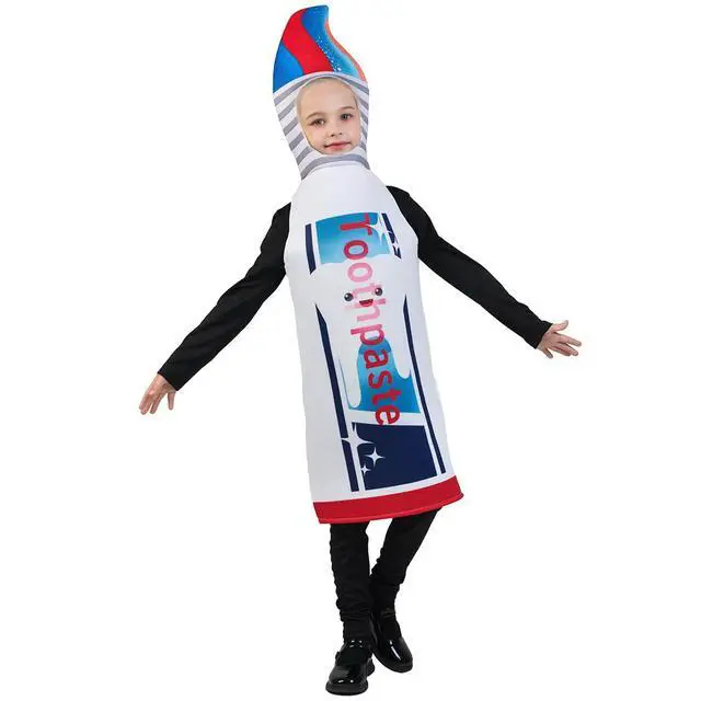 Alt view image 2 of 7 - Kids Toothpaste Costume Cosplay Funny Girl Boy Halloween Costumes (4-7 years old)