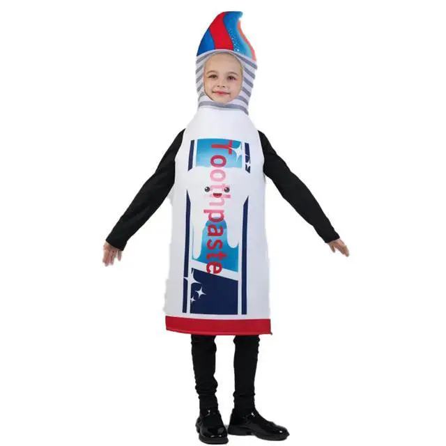 Alt view image 3 of 7 - Kids Toothpaste Costume Cosplay Funny Girl Boy Halloween Costumes (4-7 years old)