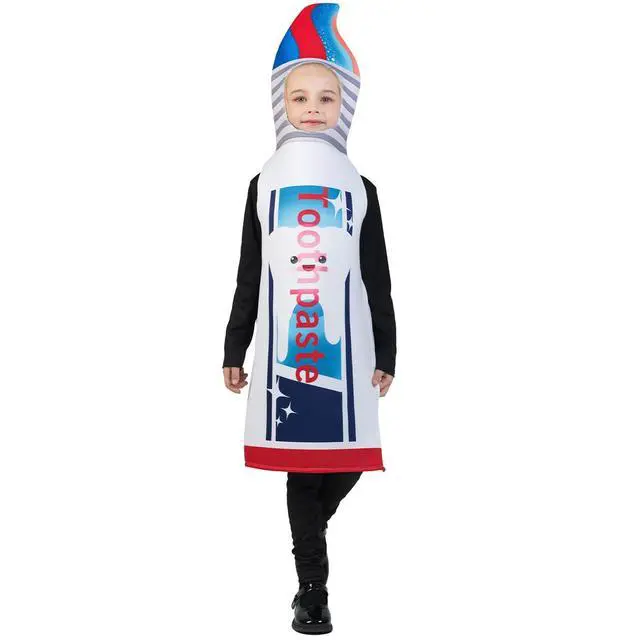 Alt view image 5 of 7 - Kids Toothpaste Costume Cosplay Funny Girl Boy Halloween Costumes (4-7 years old)