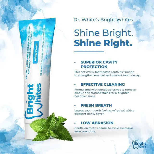Alt view image 2 of 7 - Anticavity Fluoride Toothpaste with Xylitol and Silica, Dentist Recommended for Adults & Kids' Oral Care - Whitening, Antiplaque, SLS Free, Enamel Protection (Minty Fresh)