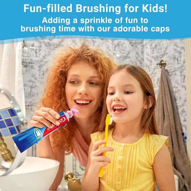 Alt view image 2 of 7 - Self-Closing Toothpaste Caps by - No Waste Cap Dispensers for Kids Bathroom - Mess-Free Toothpaste Lids - Easy to Use, Food Grade Silicone and BPA-Free Toppers