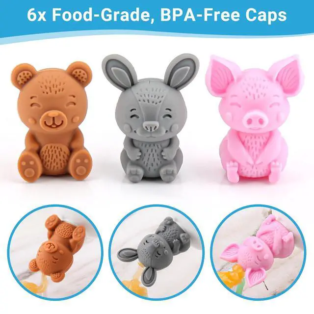 Alt view image 7 of 7 - Self-Closing Toothpaste Caps by - No Waste Cap Dispensers for Kids Bathroom - Mess-Free Toothpaste Lids - Easy to Use, Food Grade Silicone and BPA-Free Toppers