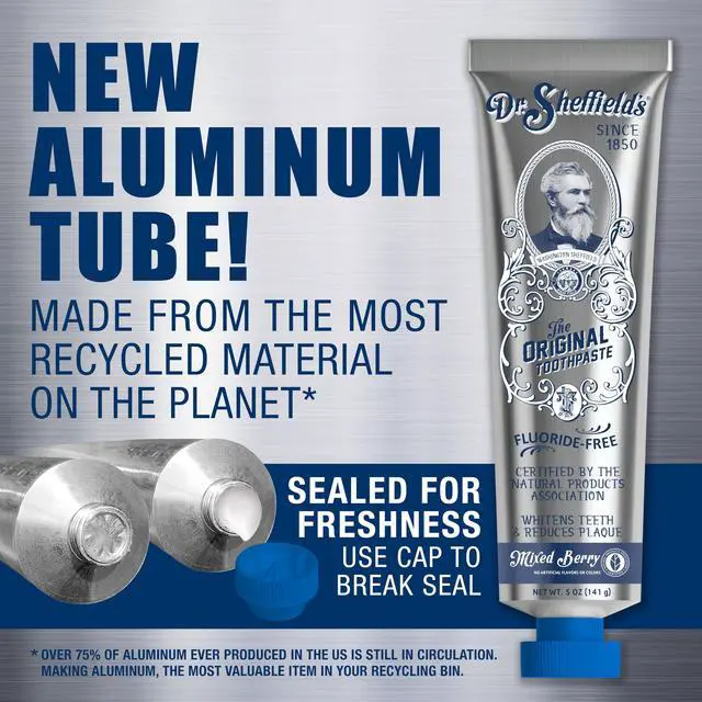 Alt view image 6 of 6 - Certified Natural Toothpaste (Mixed Berry) - Great Tasting, Fluoride Free Toothpaste/Freshen Your Breath, Whiten Your Teeth, Reduce Plaque (2-Pack)