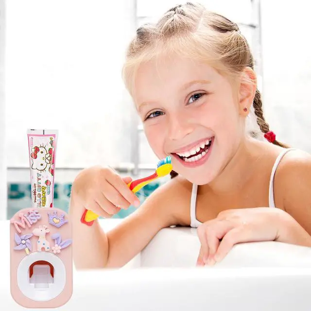 Alt view image 3 of 6 - Automatic Kid Toothpaste Dispenser for Shower,Toothpaste Squeezer for Kids & Family, is Wall Mounted Bathroom Decor by (1pc,Pastel Baby Purple)