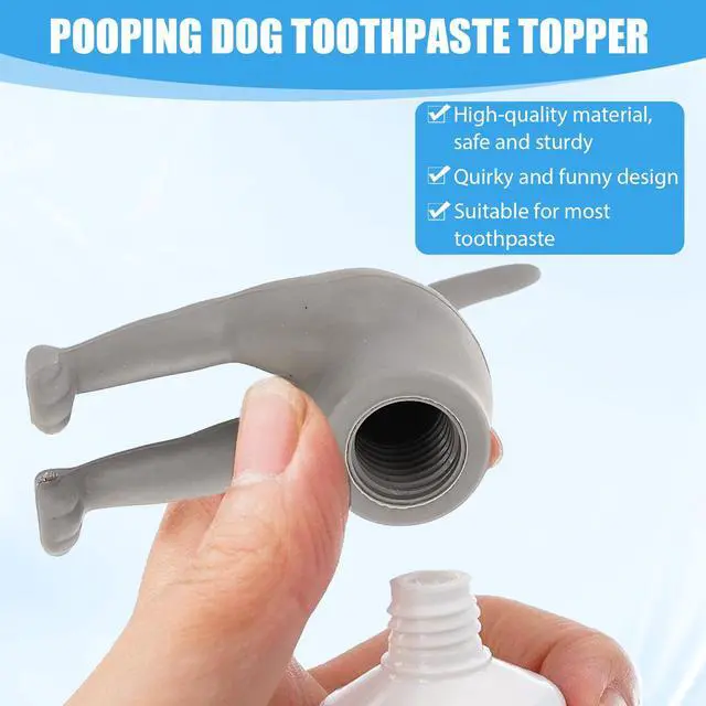 Alt view image 2 of 7 - 6 Pack Pooping Dog Butt Toothpaste Topper, Fun Dog Toothpaste Dispenser, Toothpastes Squeezer, Bathroom Accessories, Fun Tools Gifts for Family and Friends