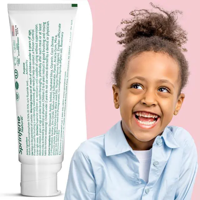 Alt view image 2 of 7 - Natural Childrens Toothpaste Fluoride Free Strawberry Toothpaste for Toddlers & Kids Gentle Safe Natural Formula with Patented Black Seed Oil & Zinc Made in the USA (1 Pack)