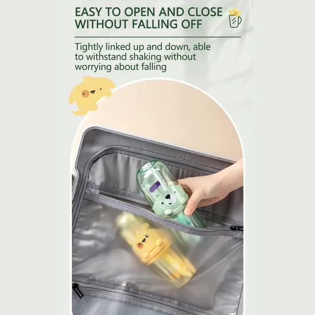 Alt view image 3 of 7 - Cute Portable Toothbrush Holder Plastic Toothbrush Travel Case for Kids with Detachable Handle Multifuction Toothbrushes Toothpaste Storage Box Set for Camping Travel or Daily Use (Green)