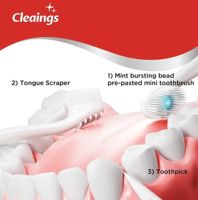 Alt view image 3 of 7 - 48 Pcs Disposable Mini Toothbrush - Pre-Pasted with Mint Toothpaste & Toothpick - Travel Size Toiletries - 2 Packs of 24 - Mint Flavor