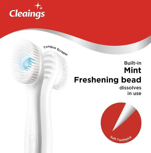 Alt view image 5 of 7 - 48 Pcs Disposable Mini Toothbrush - Pre-Pasted with Mint Toothpaste & Toothpick - Travel Size Toiletries - 2 Packs of 24 - Mint Flavor