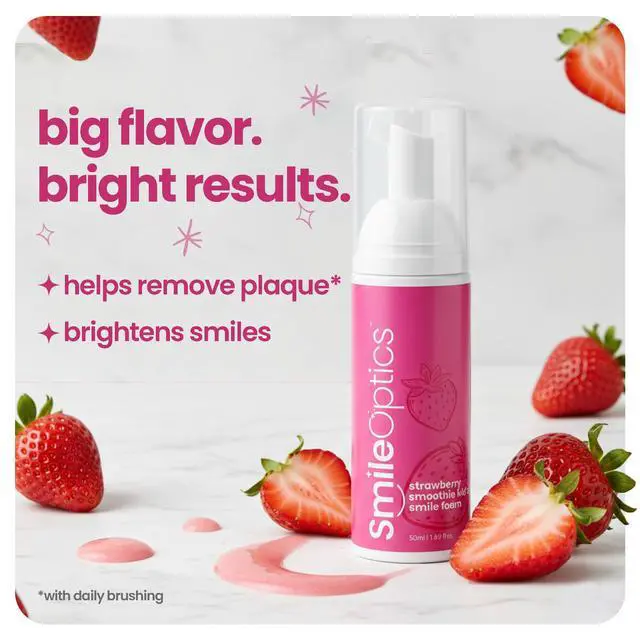 Alt view image 4 of 7 - Strawberry Bliss Kids' Foam SmilePaste - Tooth Paste Fluoride-Free for Children, Foaming Toothpaste with Gentle Formula, Fun and Effective Foam Toothpaste for Healthier Teeth and Gums