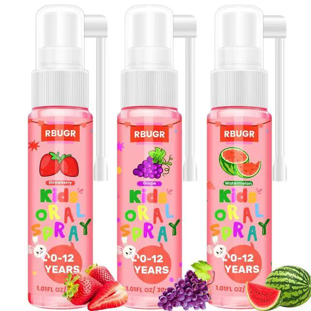 Main image of Kids Oral Spray, 3PCS Toddler Toothpaste Helper for Cavity Repair & Fresh Breath, Kids Probiotic Mouth Spray with Fluoride Free for Newborn to 12 Years 3 FlavorsTotal 3.03fl oz