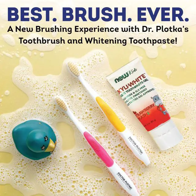 Alt view image 5 of 6 - Childrens Dental Care Kit: Toothbrush for Kids, 3 oz Strawberry Fluoride Free Toothpaste, Dry Erase Checkboard, Timer, Stickers, Manual Flossing Toothbrushes Gift Set, by Dr. Plotka's