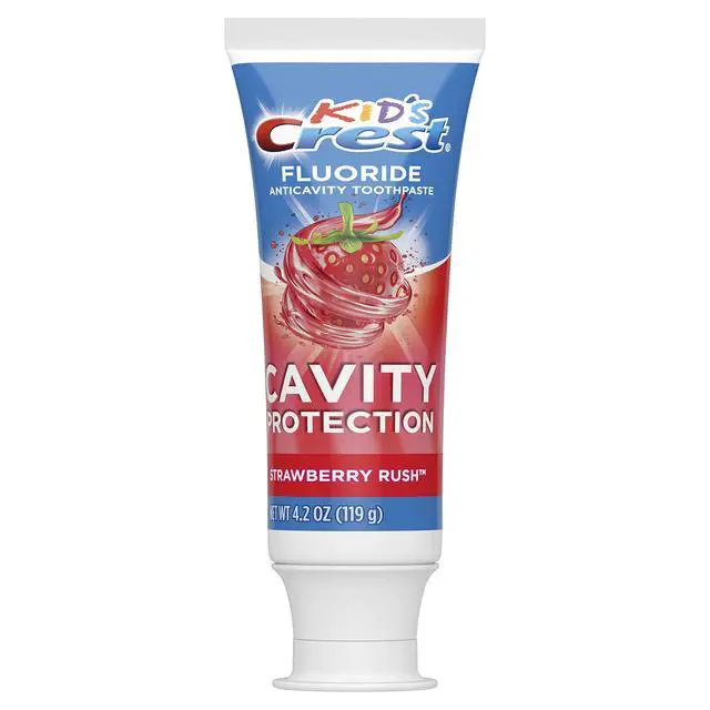 Alt view image 2 of 6 - Kid's Cavity Protection Fluoride Toothpaste Rush, Strawberry, 4.2 Ounce