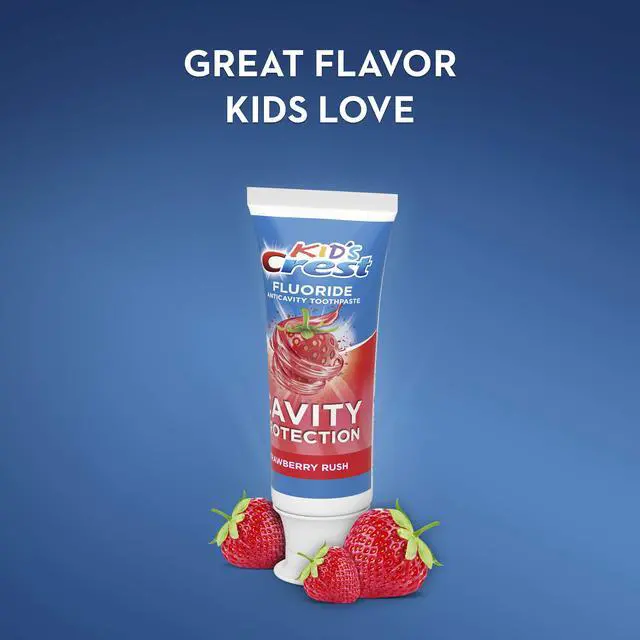 Alt view image 6 of 6 - Kid's Cavity Protection Fluoride Toothpaste Rush, Strawberry, 4.2 Ounce