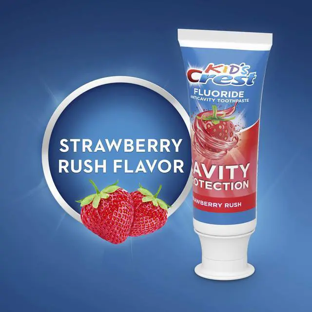 Alt view image 5 of 6 - Kid's Cavity Protection Fluoride Toothpaste Rush, Strawberry, 4.2 Ounce