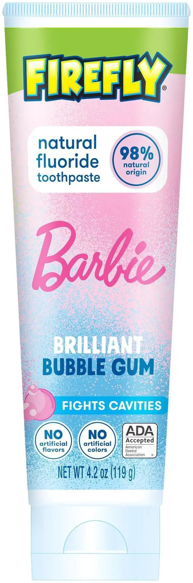 Main image of Kids Anticavity Natural Fluoride Toothpaste, Barbie, Bubble Gum Flavor, 4.2oz