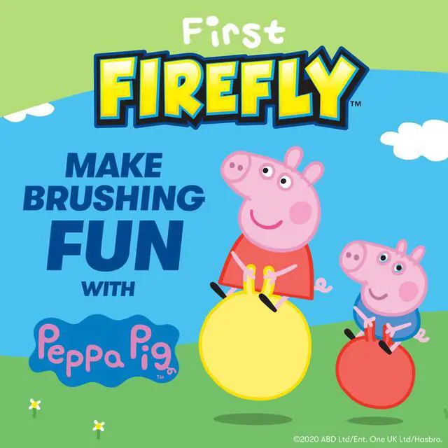 Alt view image 2 of 6 - First Peppa Pig Training Kit, Light Up Toothbrush with Extra Soft Bristles and Natural Strawberry Flavor Training Toothpaste, 1.75 oz